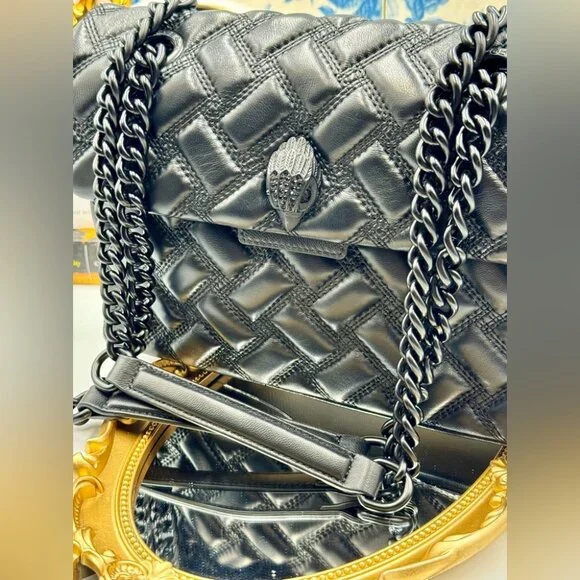 🆕 KURT GEIGER LONDON 🧿 NWOT Kensington Drench Bag, Black - Picture 9 of 16